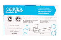 Cofan – Portarrollos Negro Mate | Acero Inoxidable | Diseño Cuadrado | Kit de Fijación Incluido | 16 x 8 x 5,5 cm