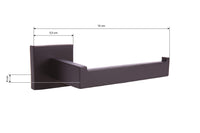 Cofan – Portarrollos Negro Mate | Acero Inoxidable | Diseño Cuadrado | Kit de Fijación Incluido | 16 x 8 x 5,5 cm