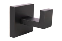 Cofan – Percha Negra Mate | Diseño Cuadrado | Acero Inoxidable | Kit de Fijación Incluido | 5,5 x 6 x 5,5 cm