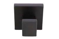 Cofan – Percha Negra Mate | Diseño Cuadrado | Acero Inoxidable | Kit de Fijación Incluido | 5,5 x 6 x 5,5 cm