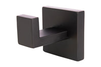 Cofan – Percha Negra Mate | Diseño Cuadrado | Acero Inoxidable | Kit de Fijación Incluido | 5,5 x 6 x 5,5 cm