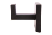 Cofan – Percha Negra Mate | Diseño Cuadrado | Acero Inoxidable | Kit de Fijación Incluido | 5,5 x 6 x 5,5 cm