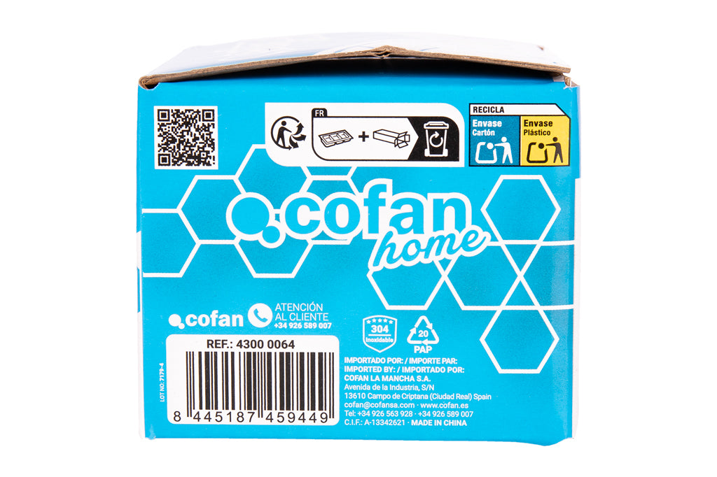 Cofan – Percha Negra Mate | Diseño Cuadrado | Acero Inoxidable | Kit de Fijación Incluido | 5,5 x 6 x 5,5 cm