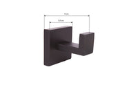 Cofan – Percha Negra Mate | Diseño Cuadrado | Acero Inoxidable | Kit de Fijación Incluido | 5,5 x 6 x 5,5 cm