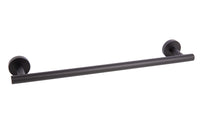 Cofan – Toallero Negro Mate | Diseño Redondo | Acero Inoxidable | Kit de Fijación Incluido | 45 x 8 x 5 cm