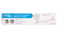 Cofan – Toallero Negro Mate | Diseño Redondo | Acero Inoxidable | Kit de Fijación Incluido | 45 x 8 x 5 cm