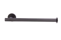 Cofan – Toallero Negro Mate | Diseño Redondo | Acero Inoxidable | Kit de Fijación Incluido | 28 x 8 x 5 cm