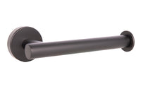 Cofan – Portarrollos Negro Mate | Diseño Redondo | Acero Inoxidable | Kit de Fijación Incluido | 16,5 x 8 x 5 cm