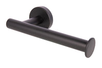 Cofan – Portarrollos Negro Mate | Diseño Redondo | Acero Inoxidable | Kit de Fijación Incluido | 16,5 x 8 x 5 cm