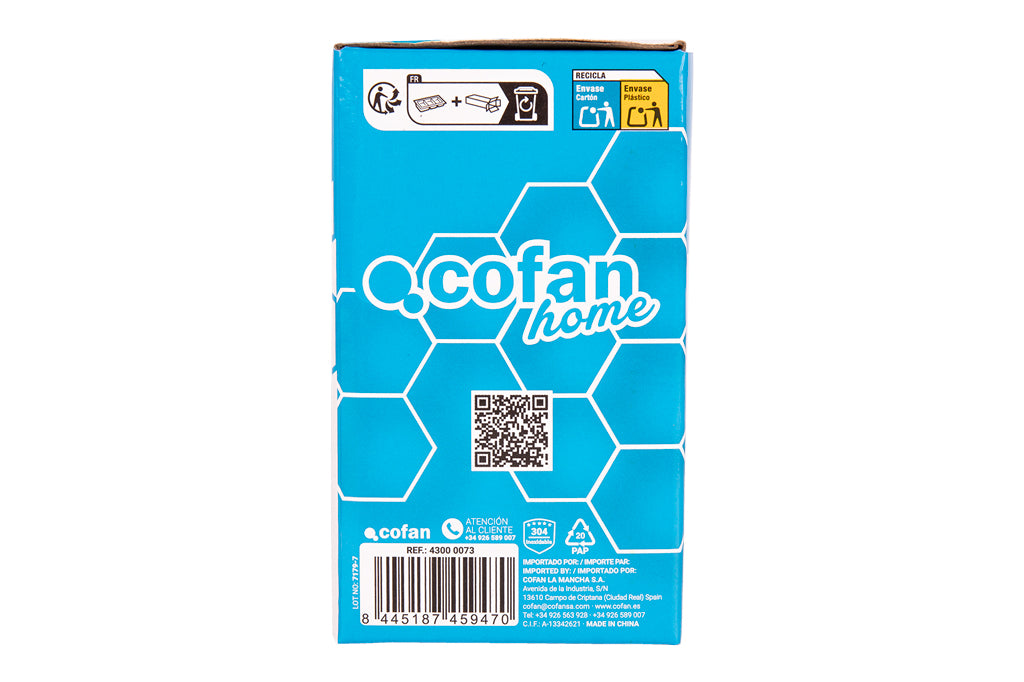 Cofan – Portarrollos Negro Mate | Diseño Redondo | Acero Inoxidable | Kit de Fijación Incluido | 16,5 x 8 x 5 cm