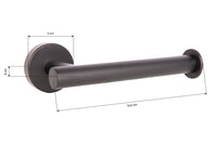 Cofan – Portarrollos Negro Mate | Diseño Redondo | Acero Inoxidable | Kit de Fijación Incluido | 16,5 x 8 x 5 cm