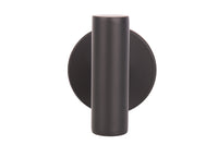 Cofan – Percha Negra Mate | Diseño Redondo | Acero Inoxidable | Kit de Fijación Incluido | 5 x 5 x 6 cm