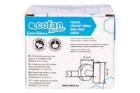 Cofan – Percha Negra Mate | Diseño Redondo | Acero Inoxidable | Kit de Fijación Incluido | 5 x 5 x 6 cm