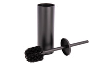 Cofan – Escobillero de Baño Negro Mate | Diseño Redondo | Acero Inoxidable | 9,1 x 9,1 x 39 cm
