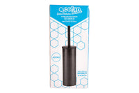 Cofan – Escobillero de Baño Negro Mate | Diseño Redondo | Acero Inoxidable | 9,1 x 9,1 x 39 cm