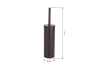 Cofan – Escobillero de Baño Negro Mate | Diseño Redondo | Acero Inoxidable | 9,1 x 9,1 x 39 cm
