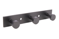 Cofan – Perchero de Pared Negro Mate | Acero Inoxidable | Disponible con 3, 4 o 6 Colgadores