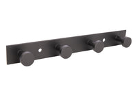 Cofan – Perchero de Pared Negro Mate | Acero Inoxidable | Disponible con 3, 4 o 6 Colgadores