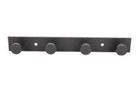 Cofan – Perchero de Pared Negro Mate | Acero Inoxidable | Disponible con 3, 4 o 6 Colgadores