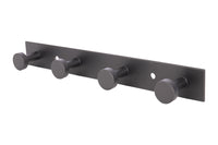 Cofan – Perchero de Pared Negro Mate | Acero Inoxidable | Disponible con 3, 4 o 6 Colgadores