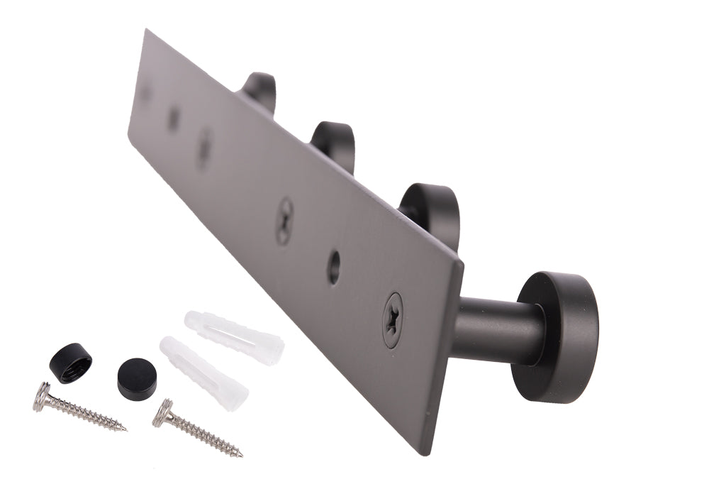 Cofan – Perchero de Pared Negro Mate | Acero Inoxidable | Disponible con 3, 4 o 6 Colgadores
