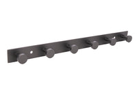 Cofan – Perchero de Pared Negro Mate | Acero Inoxidable | Disponible con 3, 4 o 6 Colgadores