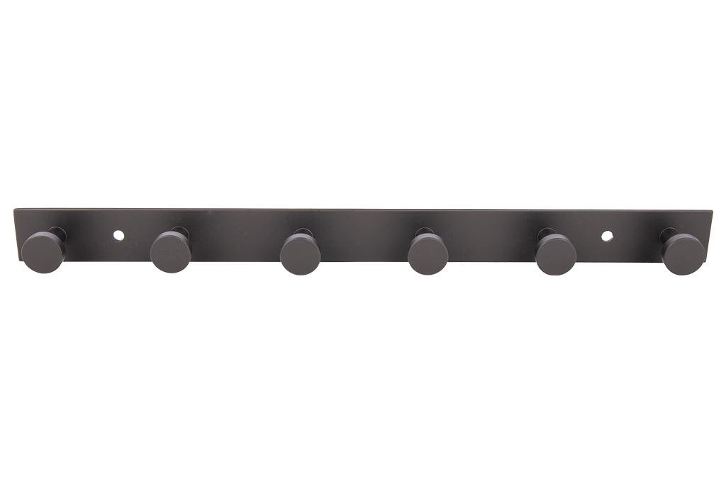 Cofan – Perchero de Pared Negro Mate | Acero Inoxidable | Disponible con 3, 4 o 6 Colgadores