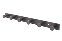 Cofan – Perchero de Pared Negro Mate | Acero Inoxidable | Disponible con 3, 4 o 6 Colgadores