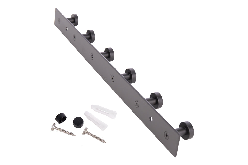 Cofan – Perchero de Pared Negro Mate | Acero Inoxidable | Disponible con 3, 4 o 6 Colgadores