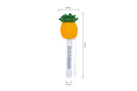 Cofan – Termómetro Flotante de Piña para Piscinas | Medición Precisa y Divertida | 23,5 x 6 cm