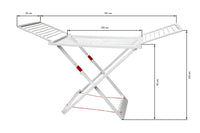 Cofan – Tendedero de Resina Blanca con Alas | 20 m de Tendido | Resistente a Intemperie y UV | Plegable