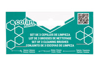 Cofan – Set de 3 Cepillos de Limpieza Multifunción | Baños, Cocinas, Ventanas | Para Ranuras, Tuberías y Grietas Difíciles