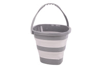 Cofan – Cubo Plegable con Asa 11 Litros | Gris y Blanco | Ahorro de Espacio