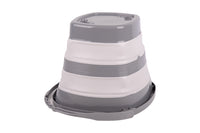 Cofan – Cubo Plegable con Asa 11 Litros | Gris y Blanco | Ahorro de Espacio