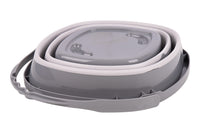 Cofan – Cubo Plegable con Asa 11 Litros | Gris y Blanco | Ahorro de Espacio