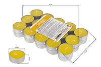 Cofan – Pack 30 Velas Tea Light de Citronela Amarilla | Duración 4,5 h c/u