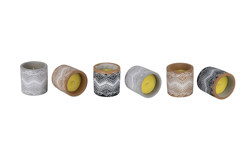 Cofan – Pack 6 Velas Aromáticas de Citronela | Recipiente Decorativo | Aroma Cítrico | Duración 35 Horas c/u