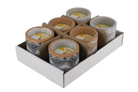 Cofan – Pack 6 Velas Aromáticas de Citronela | Recipiente Decorativo | Aroma Cítrico | Duración 35 Horas c/u