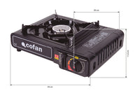 Cofan – Hornillo de Gas Portátil | Encendido Piezoeléctrico | Boquilla Universal | Ideal para Camping y Excursiones