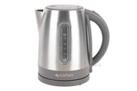 Cofan – Hervidor Eléctrico 1,7 L 2200 W | Base 360° Inalámbrica | Acero Inoxidable | Controlador Strix