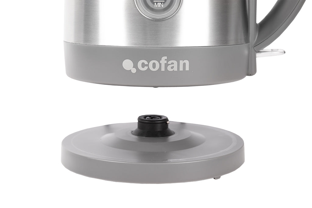 Cofan – Hervidor Eléctrico 1,7 L 2200 W | Base 360° Inalámbrica | Acero Inoxidable | Controlador Strix