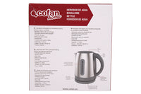 Cofan – Hervidor Eléctrico 1,7 L 2200 W | Base 360° Inalámbrica | Acero Inoxidable | Controlador Strix