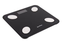 Cofan – Báscula de Baño Digital Inteligente con Bluetooth | Análisis Corporal 12 Datos | Carga USB | Hasta 180 kg