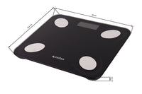 Cofan – Báscula de Baño Digital Inteligente con Bluetooth | Análisis Corporal 12 Datos | Carga USB | Hasta 180 kg