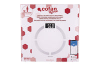 Cofan – Báscula de Baño Digital Inteligente con Bluetooth | Análisis Corporal 12 Datos | Hasta 180 kg | Pilas Incluidas