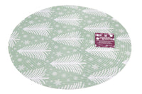 Cofan – Bajoplatos Redondos de Navidad Ø38 cm | Pack 6 Salvamanteles Verde con Árboles