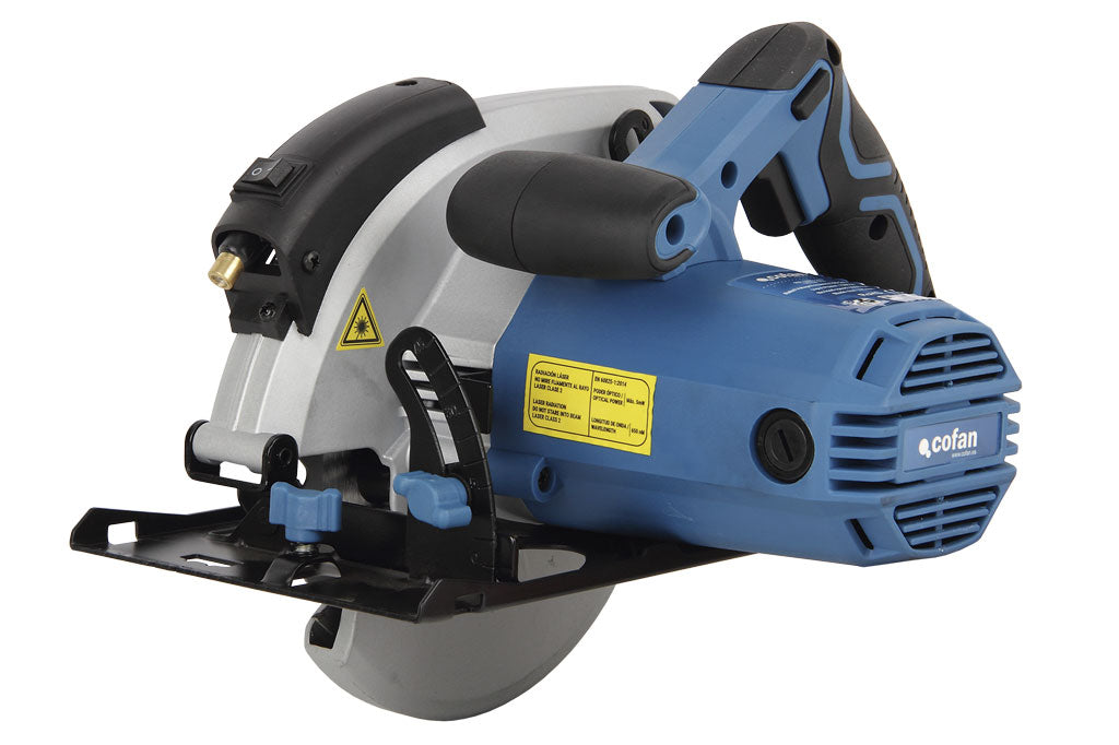 Cofan – Sierra Circular Ø185 mm con Guía Láser | 1500W y 5800 rpm | Corte a 90°/45° | Alta Precisión y Seguridad