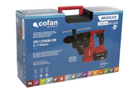 Cofan - Martillo perforador SDS Plus sin escobillas 20V | 2,8 J | Batería Li-Ion 20 V