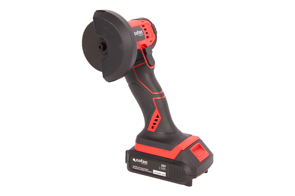 Cofan – Mini Amoladora a Batería 20 V | 19.500 rpm | Disco Ø76 mm | Con o sin Batería
