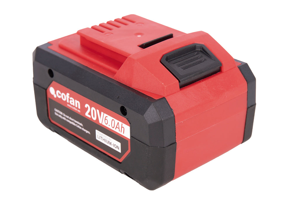 Cofan – Batería Li-Ion 20 V 6.0 Ah | Sistema 1 for All | Alta Autonomía con Indicador LED